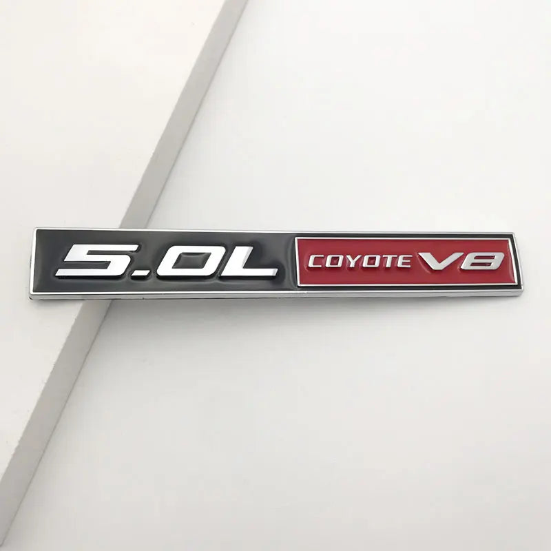 5.0L Coyote V8 Logo Emblem Badge Sticker for 5.0 F150 FX4 Car Fender Trunk Rear Bonnet Nameplate Decal Accessories