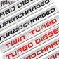 1PC Styling 'Turbo/Supercharged' Emblem/Badges 
