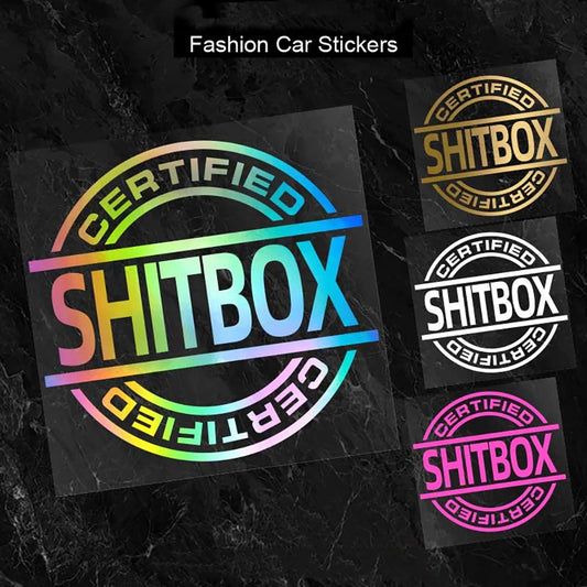 1PCS 'Certified ShitBox' Styling Sticker/Decal Decoration