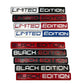 3D 'Black' and 'Limited' Edition Badges/Decals