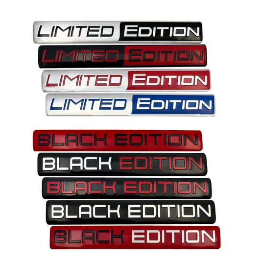 3D 'Black' and 'Limited' Edition Badges/Decals