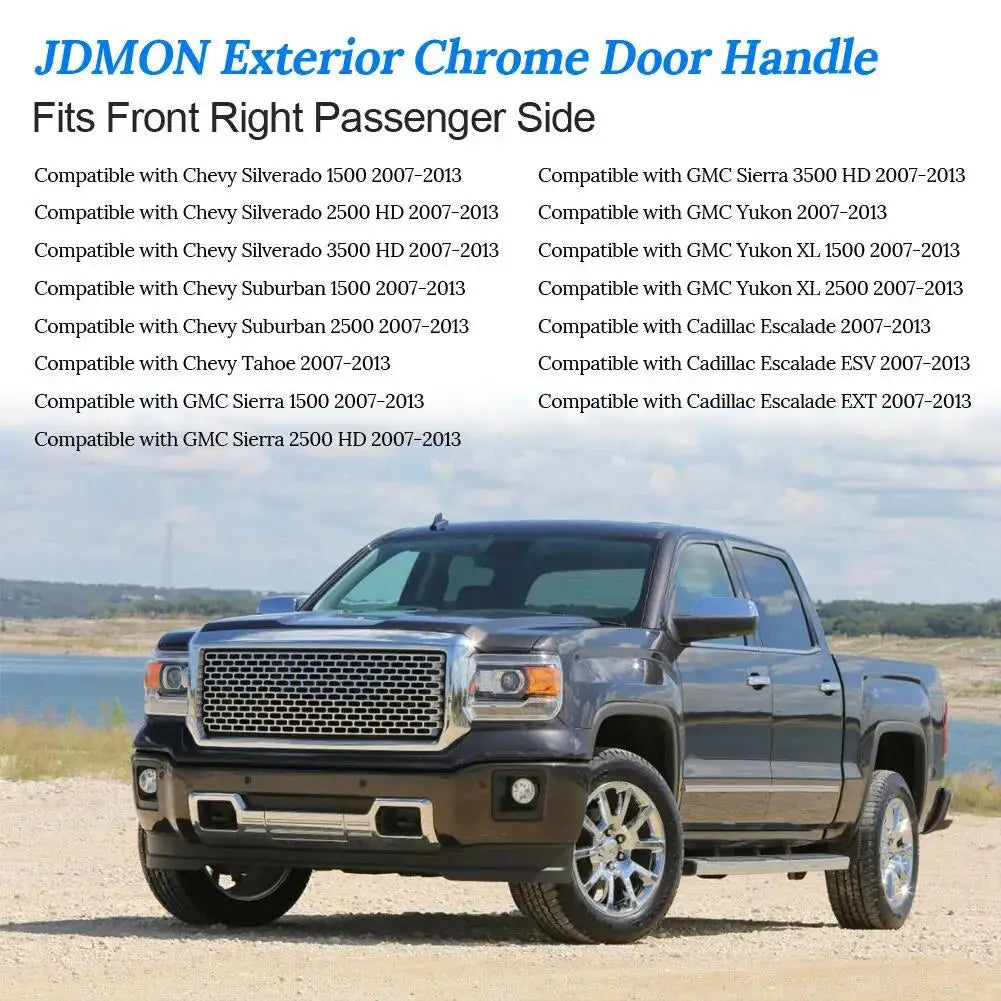 Exterior Chrome Door Handle for Chevrolet Silverado Tahoe Sierra Yukon Cadillac Escalade Pickup outside Door Handle 20828237