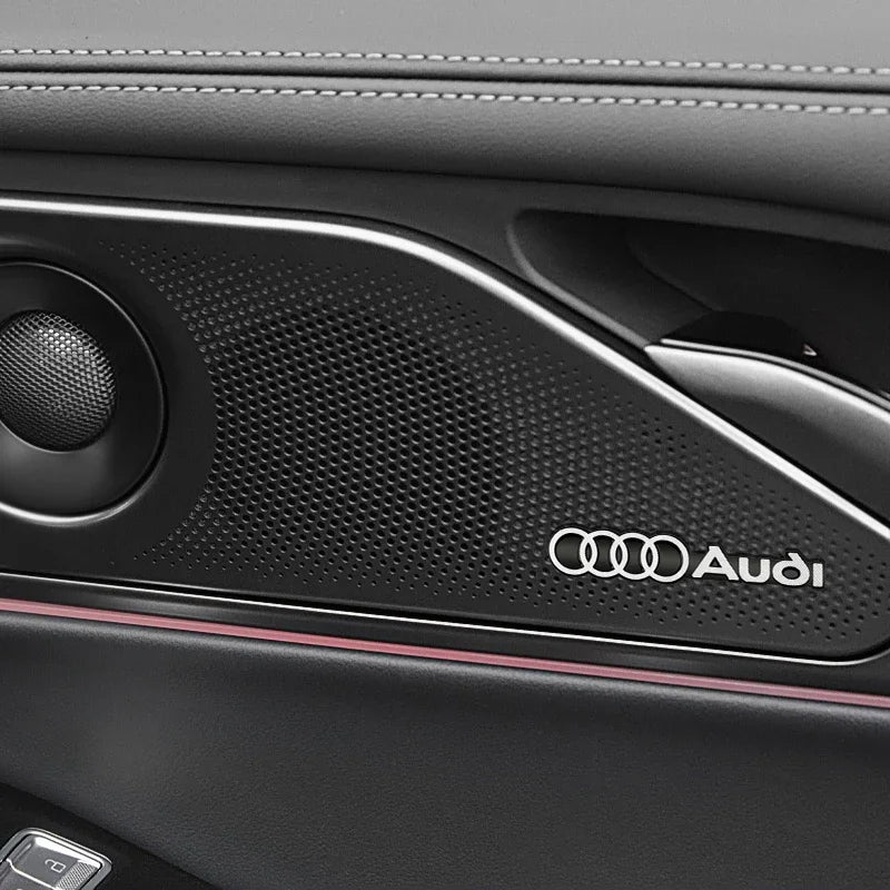 4Pcs Metal Audi Logo Emblem/Badge Stickers