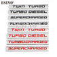 1PC Styling 'Turbo/Supercharged' Emblem/Badges 