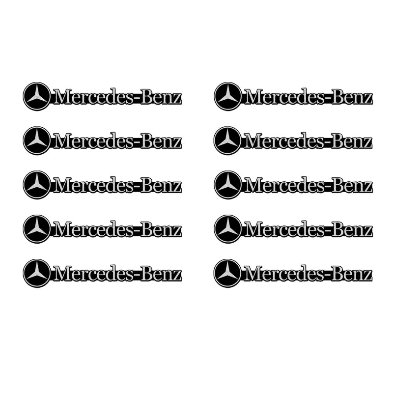 4/10Pcs Decorative Aluminum Mercedes Badge/Emblem Sticker 