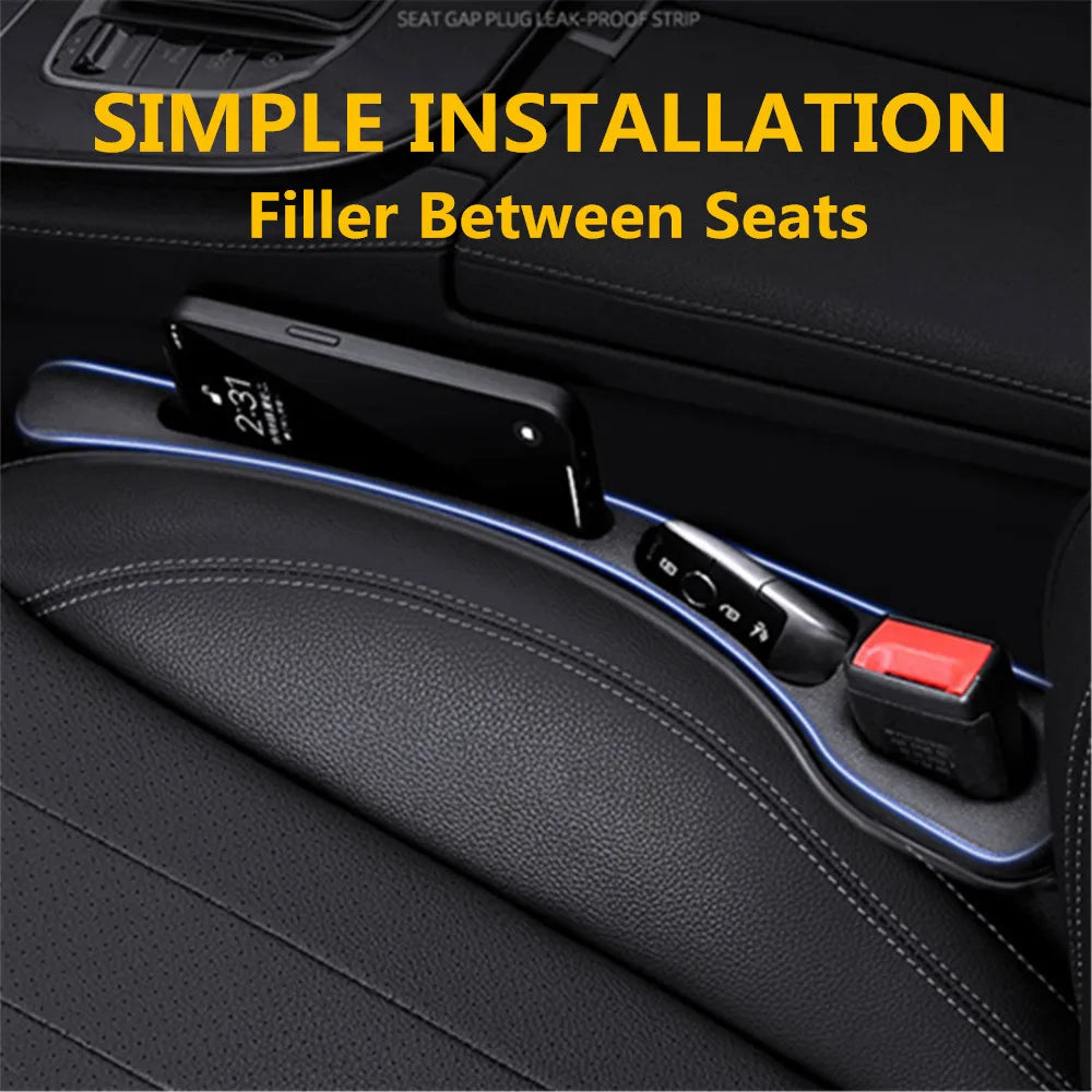 2X Car Seat Gap Filler between Seats Crevice Decoration Interior Accessories for Cadillac XT5 XT4 CT6 CTS CTS-V ATS CT5 ELR XT6