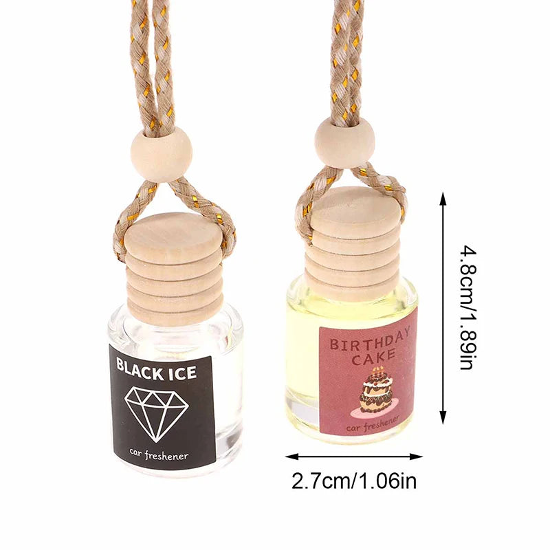 Car Essential Oil Diffuser Fragrance Air Freshener Perfume Bottle Ornament Hanging Air Freshener Diffuser Interior Accessory