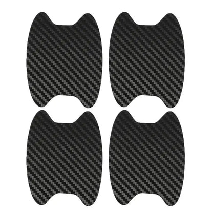 4Pcs Carbon Fiber Door Handle Well Protective Sticker 