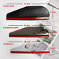 2PCS Side Rear View Mirrors Carbon Fiber Eye Brows (Set)