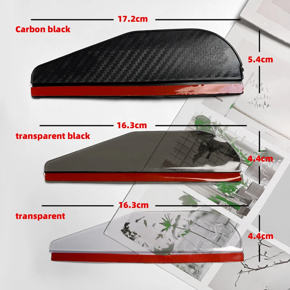 2PCS Side Rear View Mirrors Carbon Fiber Eye Brows (Set)