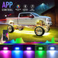 Rock Lights Multicolor Underglow for Trucks 4/6/8/10/12 Pods App Control 12V for Jeep Off-Road UTV SUV ATV RZR Trail Rig Light