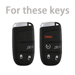 3/5 Buttons TPU Remote Key Cover Case for Jeep, Chrysler, Dodge