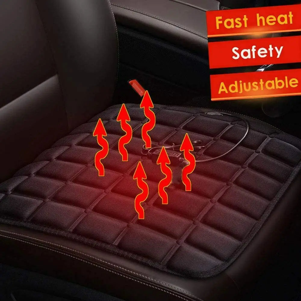 Universal 12V Car Heated Seat Cushion Cover Heating Pad Warm Cold Winter Car Interior Accessories Auto Seat Heater Cover