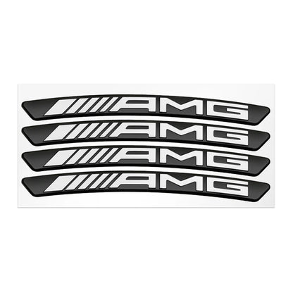 4Pcs Mercedes Stylish Aluminum Wheel Emblem/Stickers