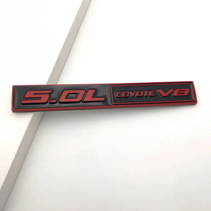 5.0L Coyote V8 Logo Emblem Badge Sticker for 5.0 F150 FX4 Car Fender Trunk Rear Bonnet Nameplate Decal Accessories