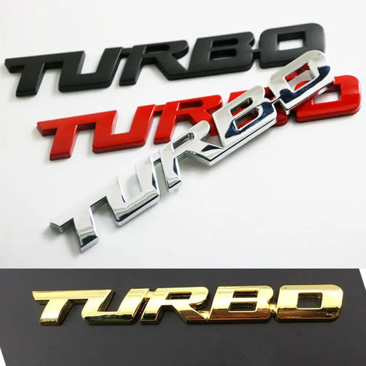 3D Metal 'Turbo' Emblem/Badge Decoration