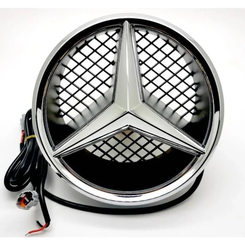 Car Front Grilled Mercedes Emblem LED Illuminated Logo White Blue Red Light for Mercedes Benz W204 GLK220 GLK300 GLK350 GLK500 W245