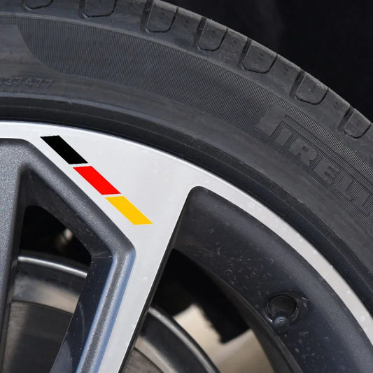 4Pcs Reflective German Flag Decal/Sticker