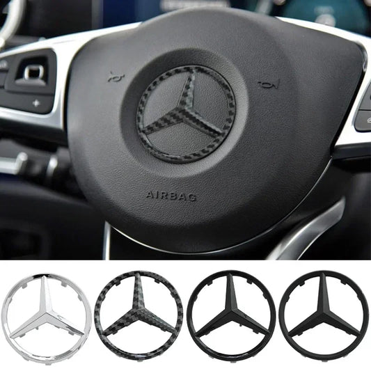 52/58Mm Steering Wheel Emblem with Pins Accessories for Mercedes Benz 