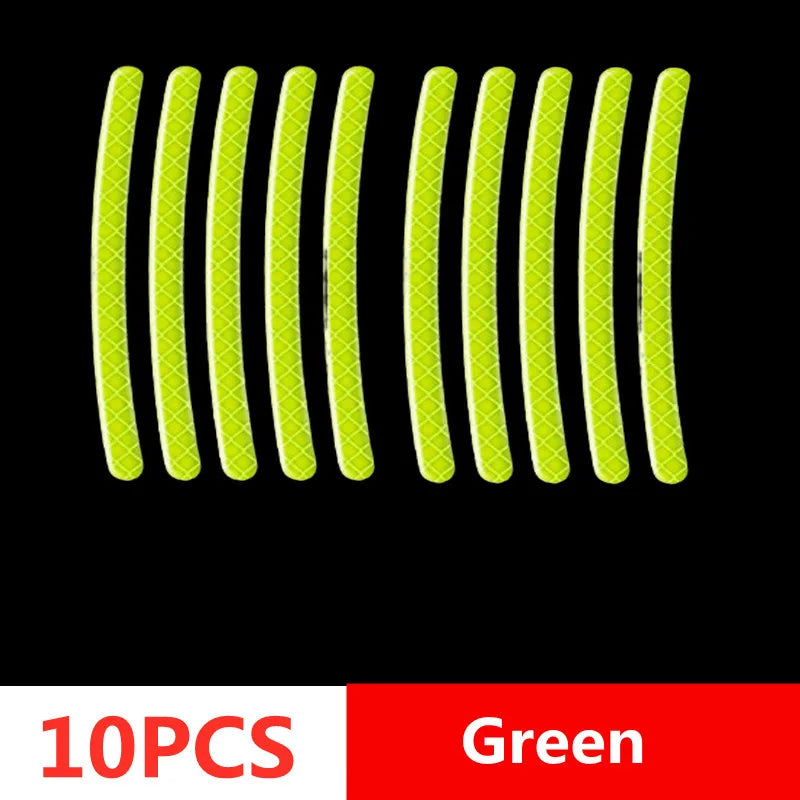 Car Wheel Hub Reflective Stripes Sticker Car Rear Warning Tape Automobile Sticker Exterior Accessories