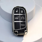3/5 Buttons TPU Remote Key Cover Case for Jeep, Chrysler, Dodge