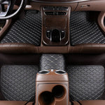 Limited Time Sale! 5PCS Diamond Stitched Leather Floor Mats