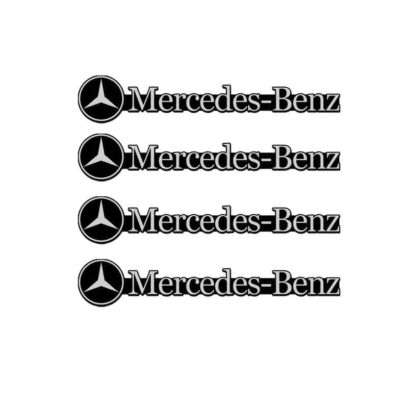 4/10Pcs Decorative Aluminum Mercedes Badge/Emblem Sticker 