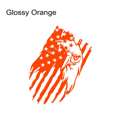 American Bald Eagle Flag Decal Sticker – Trunk Tailgate Rear Window Vinyl Decal | M1 Auto