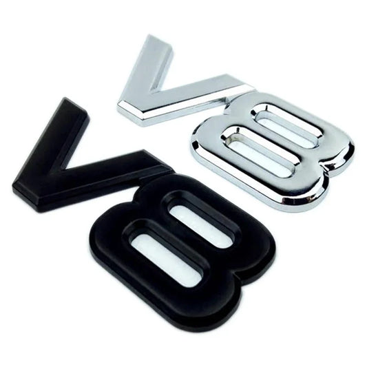3D Metal 'V8' Emblem/Badge Decoration