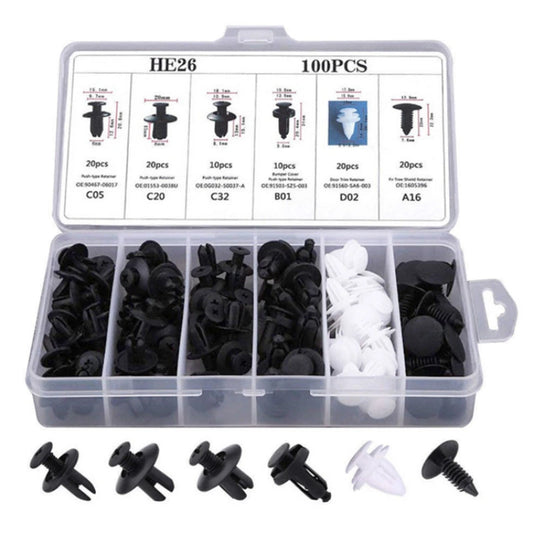 100Pcs Automotive Plastic Fastener Clips