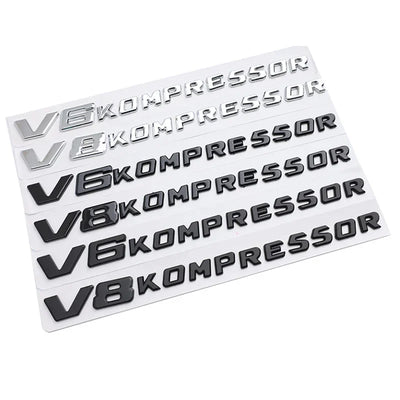 1PCS 'V6/V8 Kompressor' Logo Emblem/Badge