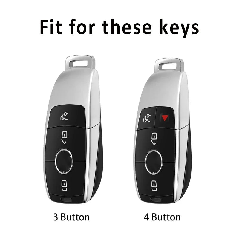 3/4 Buttons TPU Car Key Case Cover Key Shell Fob Holder for Mercedes Benz E C S GLC Class E200 E400 E63 W213 S550 S560 C260 A200