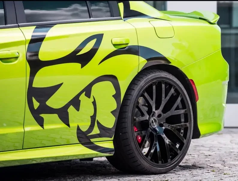 Hellcat SRT Rear Fender -INCLUDES BOTH Sides. Decal Sticker Tribal | Challenger | Charger | Mustang, - Car Decal