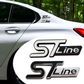 3D Car Front Grill Trunk Metal Logo ST Line Emblem Self-Sticker for Ford Max Focus Fiesta ST Line