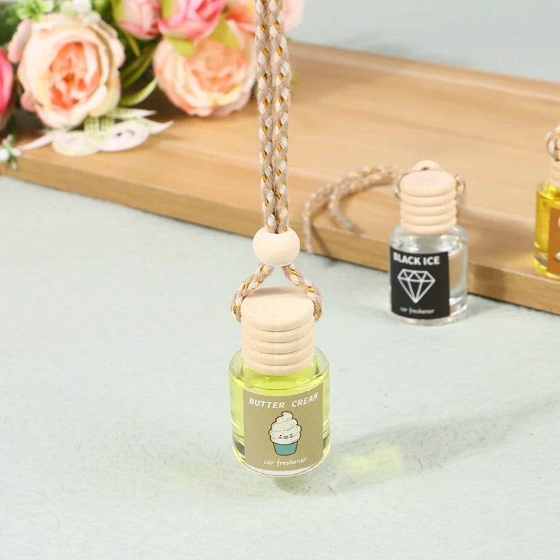 Car Essential Oil Diffuser Fragrance Air Freshener Perfume Bottle Ornament Hanging Air Freshener Diffuser Interior Accessory