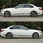 2PCS  220Cm*12Cm Racing Side Skirt Decal Stickers