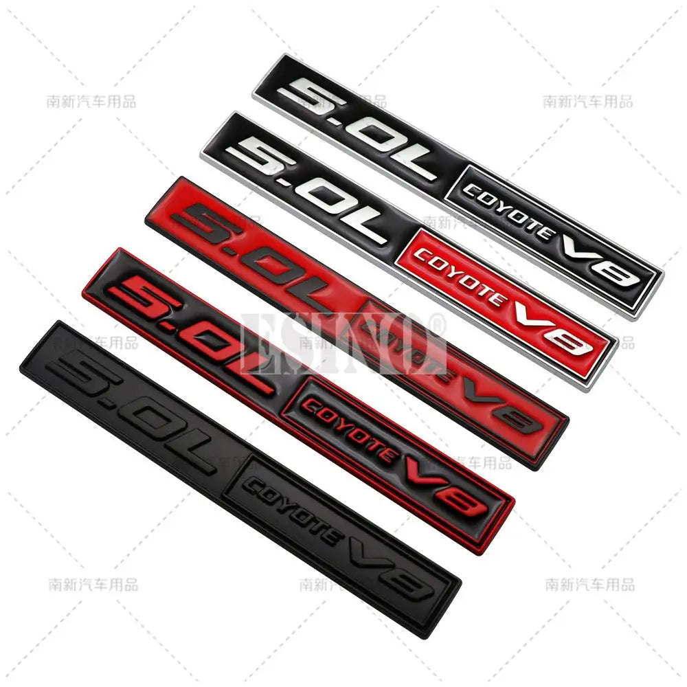 Car Styling Coyote 5.0L Coyote V8 3D Metal Zinc Alloy Car Badge Body Rear Trunk Adhesive Emblem for Ford Mustang Shelby V8