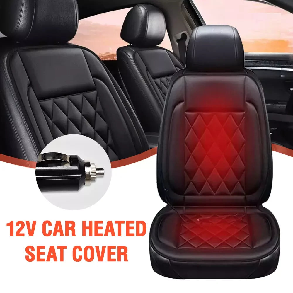 Universal 12V Car Heated Seat Cushion Cover Heating Pad Warm Cold Winter Car Interior Accessories Auto Seat Heater Cover