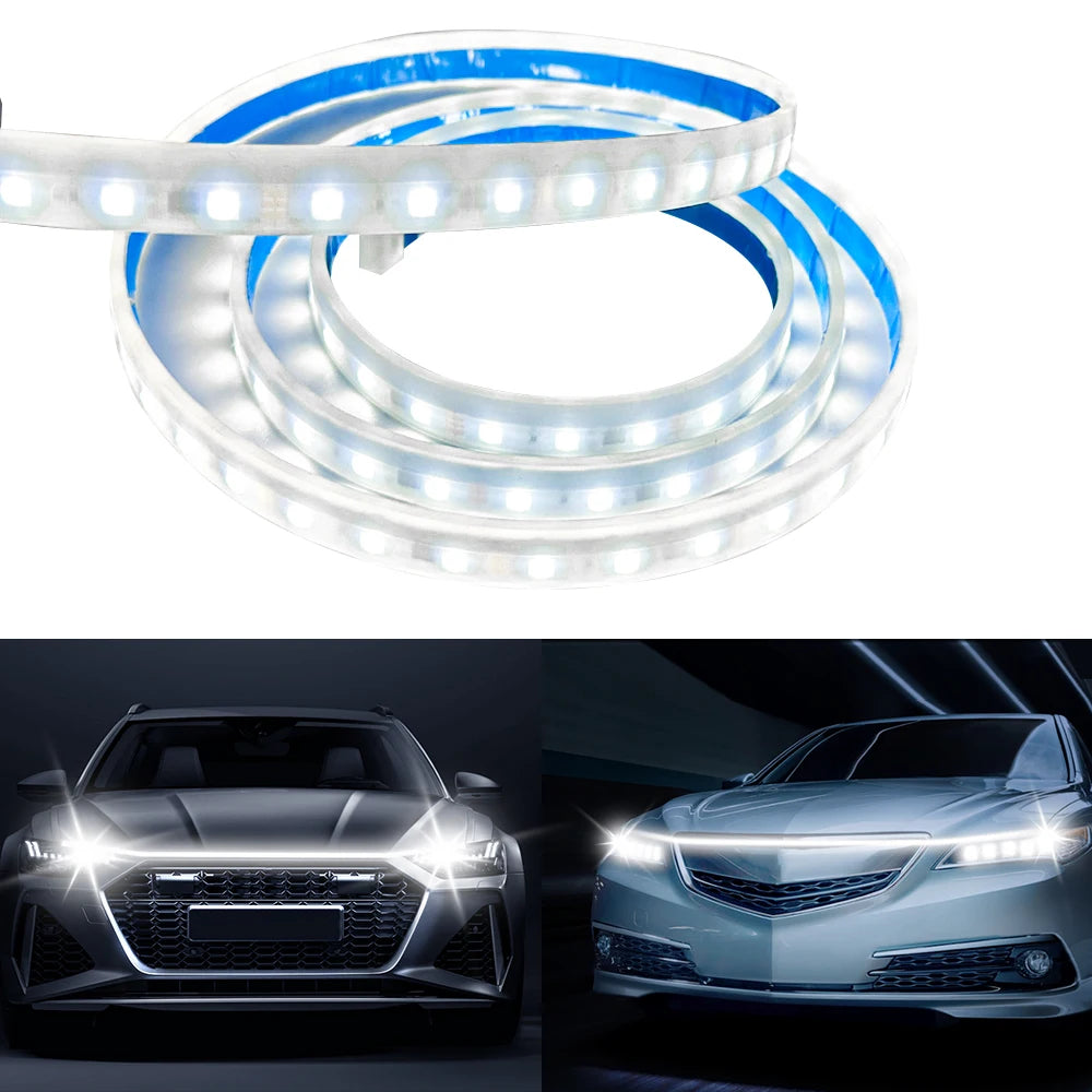 12V Scan Starting Led Hood Light Car under Dynamic Led Car Hood Lights Daytime Running Lights Auto under Hood Car Assecories