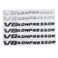 1PCS 'V6/V8 Kompressor' Logo Emblem/Badge 