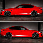 2PCS  220Cm*12Cm Racing Side Skirt Decal Stickers