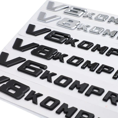 1PCS 'V6/V8 Kompressor' Logo Emblem/Badge