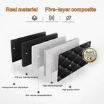 Limited Time Sale! 5PCS Diamond Stitched Leather Floor Mats
