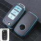 Leather 3-Button Key Fob Cover Case for VW Volkswagen Models