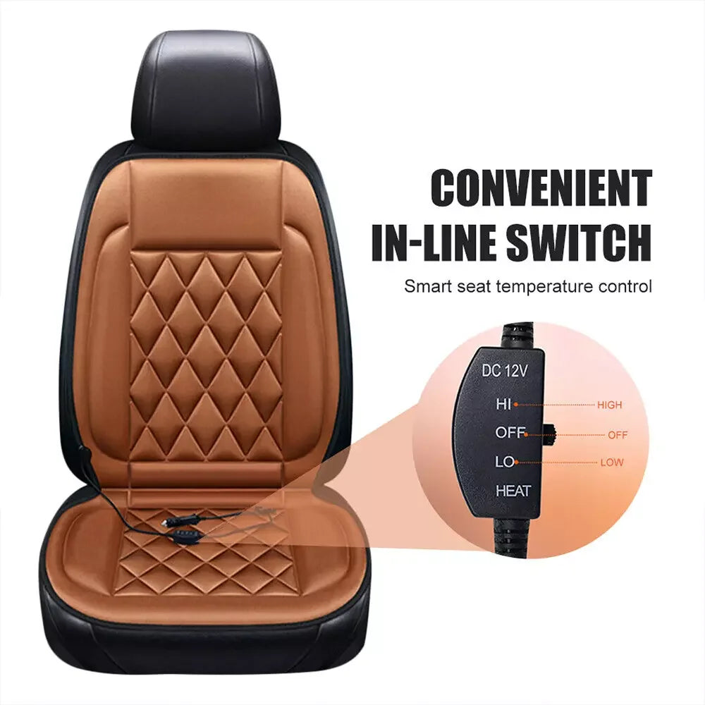 Universal 12V Car Heated Seat Cushion Cover Heating Pad Warm Cold Winter Car Interior Accessories Auto Seat Heater Cover