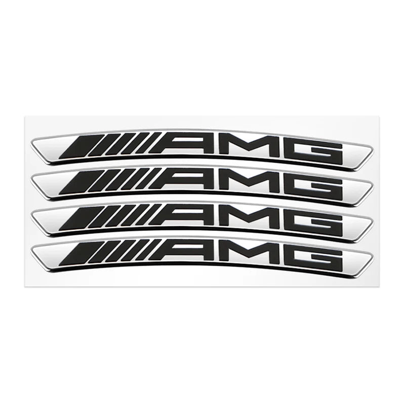 4Pcs Mercedes Stylish Aluminum Wheel Emblem/Stickers