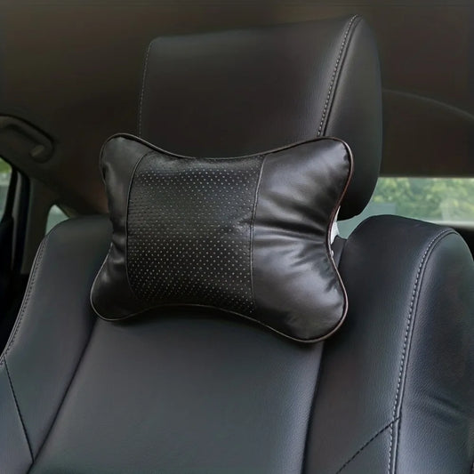 1PC Universal Leather Car Seat Neck Pillow