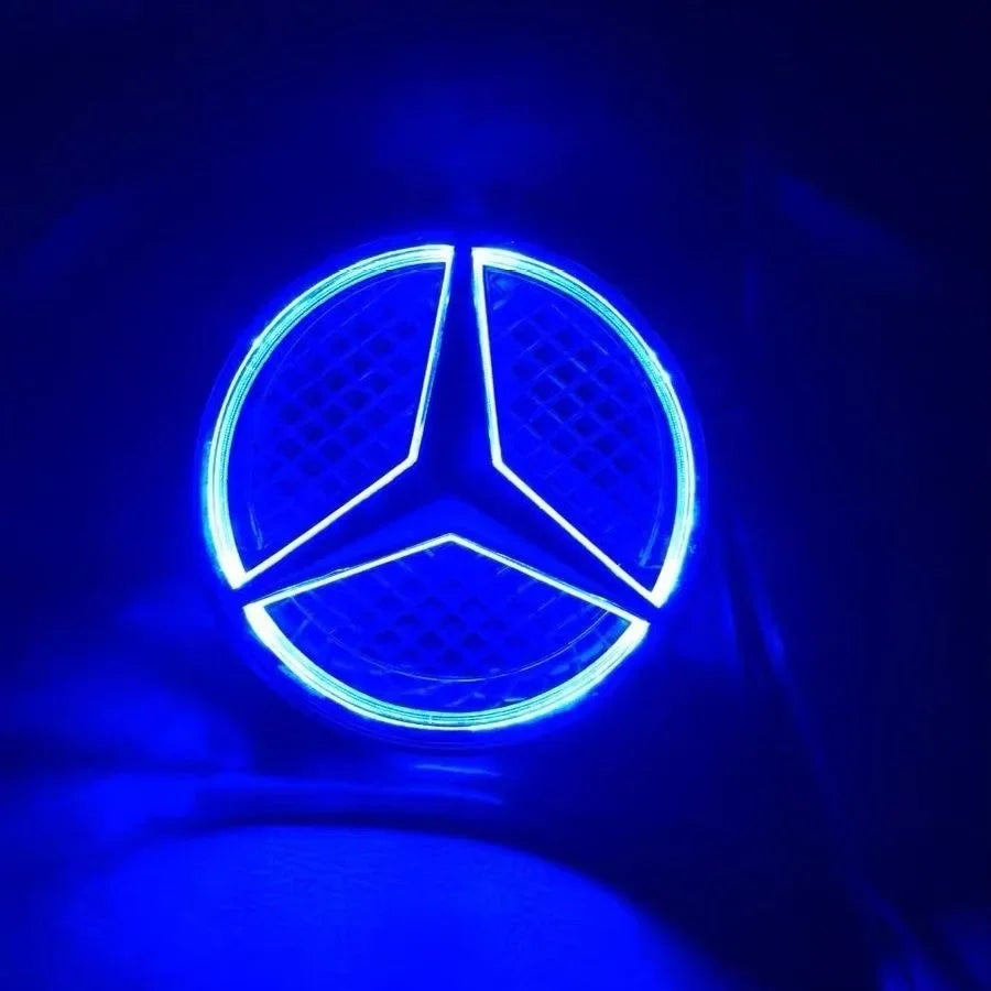 Car Front Grilled Mercedes Emblem LED Illuminated Logo White Blue Red Light for Mercedes Benz W204 GLK220 GLK300 GLK350 GLK500 W245