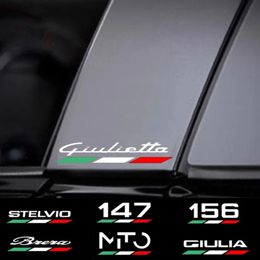 4PCS Italian Themed Exterior Stickers/Decals