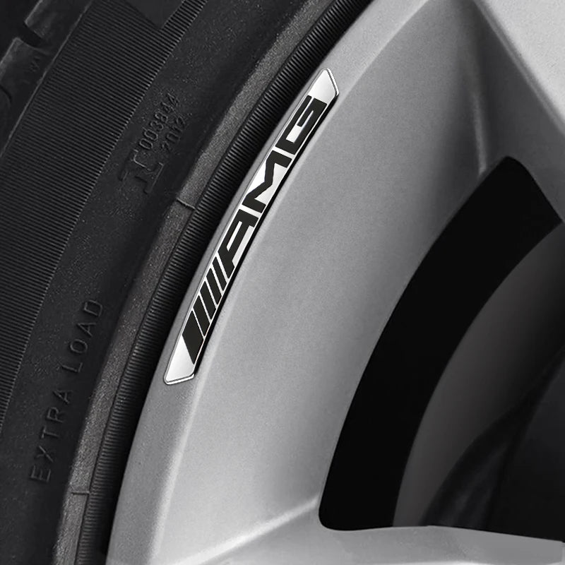 4Pcs Mercedes Stylish Aluminum Wheel Emblem/Stickers